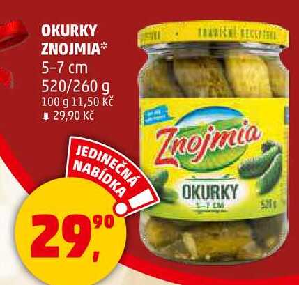 OKURKY ZNOJMIA, 5-7 cm, 520/260 g 