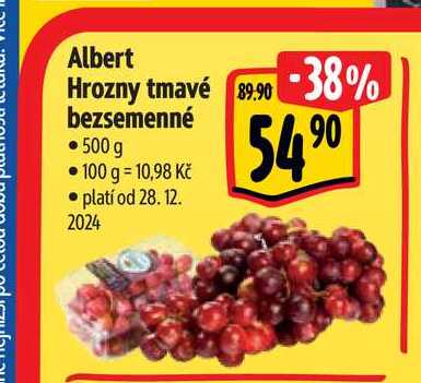 Albert Hrozny tmavé bezsemenné 500 g 