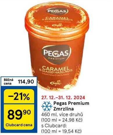 Pegas Premium Zmrzlina, 460 ml, více druhů 