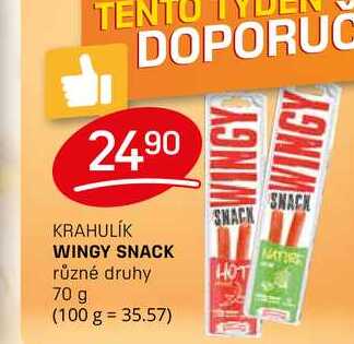 WINGY SNACK různé druhy 70 g