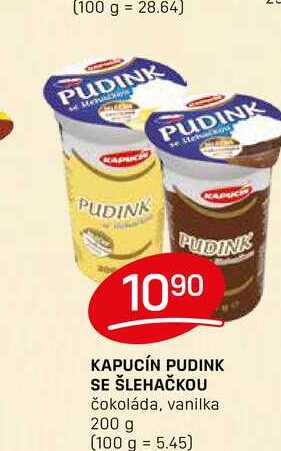 KAPUCÍN PUDINK SE ŠLEHAČKOU čokoláda, vanilka 200 g 