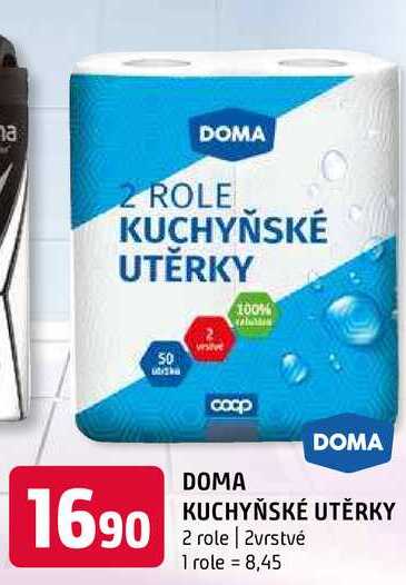 Doma kuchyńské utěrky 2 role 2vrstvé 