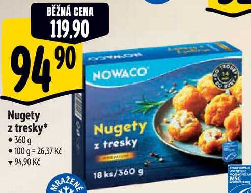 Nugety z tresky, 360 g 