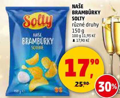 NAŠE BRAMBŮRKY SOLTY různé druhy, 150 g