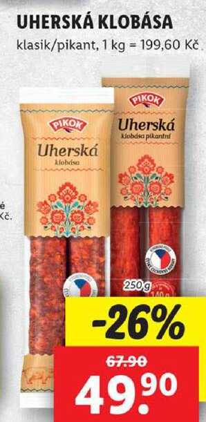 UHERSKÁ KLOBÁSA, 250 g