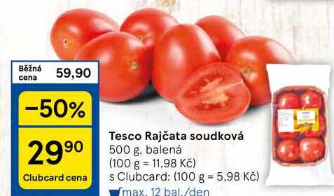 Tesco Rajčata soudková, 500 g, balená 