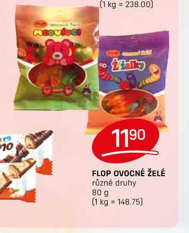 FLOP OVOCNÉ ŽELÉ různé druhy 80 g 