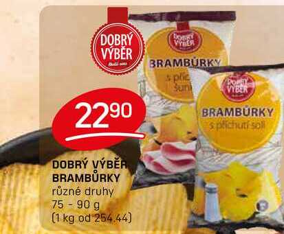 DOBRÝ VÝBĚR BRAMBŮRKY různé druhy 75-90 g