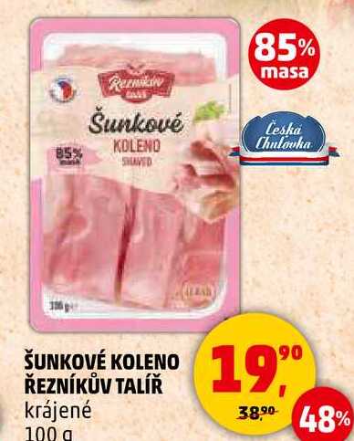 ŠUNKOVÉ KOLENO ŘEZNÍKŮV TALÍŘ krájené, 100 g 