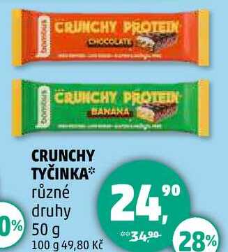 CRUNCHY TYČINKA různé druhy, 50 g