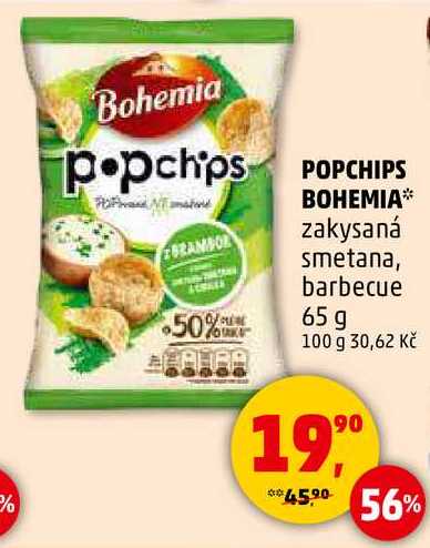 POPCHIPS BOHEMIA zakysaná smetana, 65g