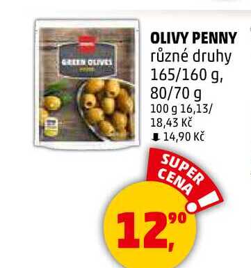 OLIVY PENNY různé druhy, 165/160 g