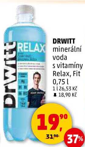 DRWITT RELAX minerální voda s vitamíny Relax, 0,75 l