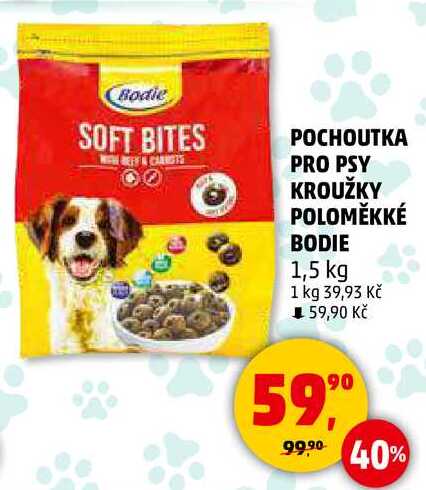 POCHOUTKA PRO PSY KROUŽKY POLOMĚKKÉ BODIE, 1,5 kg