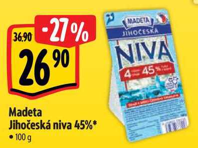 Madeta Jihočeská niva 45%, 100 g