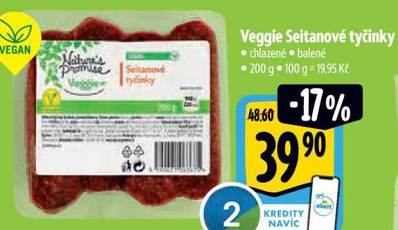 Veggie Seitanové tyčinky, 200 g