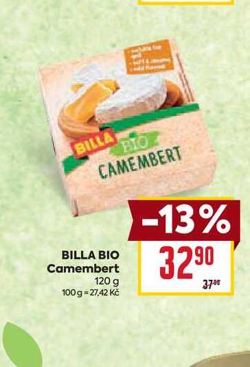 BILLA BIO Camembert 120 g 