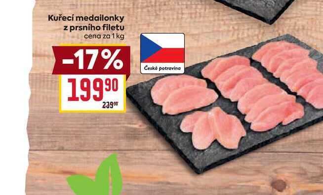 Kuřecí medailonky z prsního filetu cena za 1 kg 