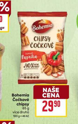 Bohemia Čočkové chipsy 65 g 