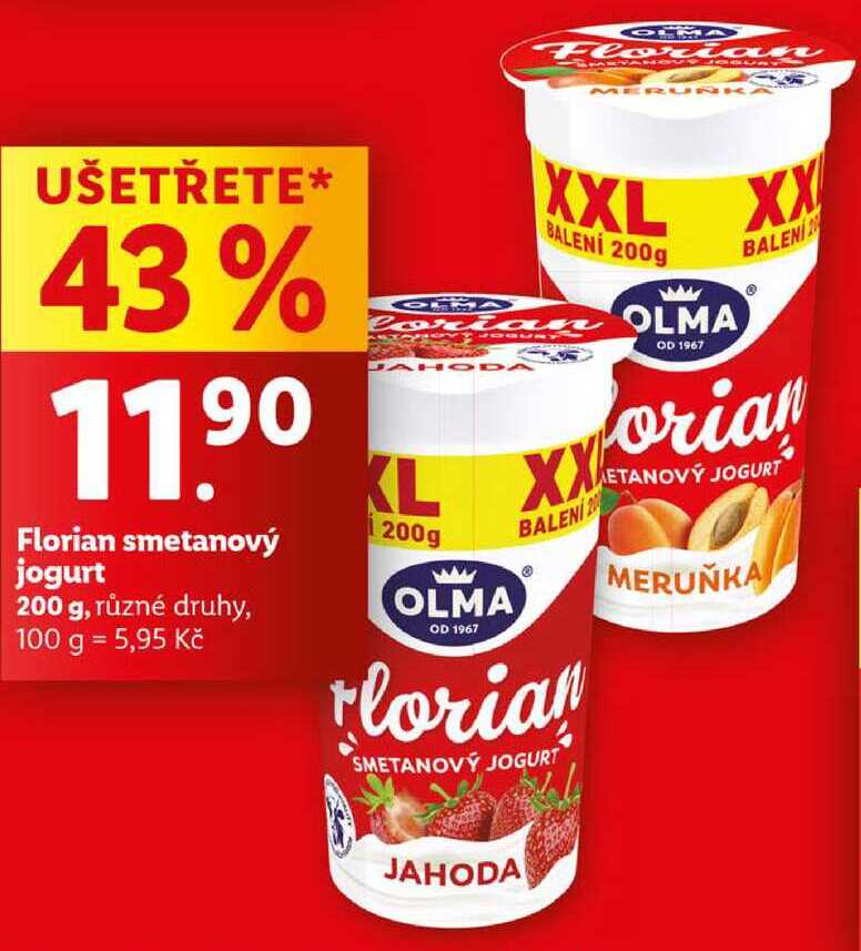 Florian smetanový jogurt, 200 g