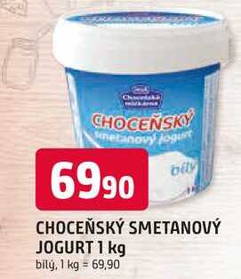 CHOCEŇSKÝ SMETANOVÝ JOGURT 1 kg 