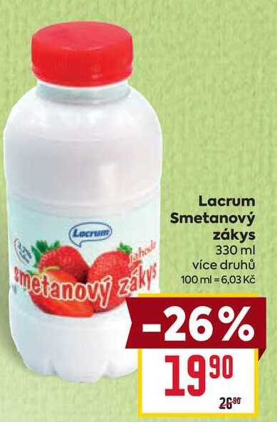 Lacrum Smetanový zákys 330 ml 