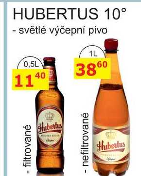 HUBERTUS 10° světlé výčepní pivo 0,5L