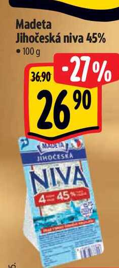 Madeta Jihočeská niva 45% 100 g 