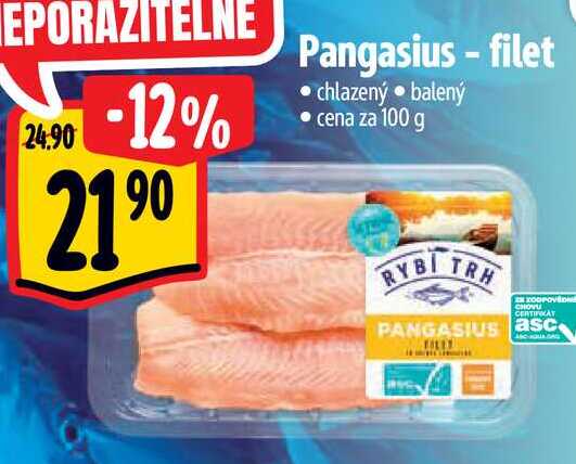 Pangasius - filet, cena za 100 g 