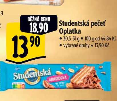   Studentská pečeť  Oplatka 30,5-31 g