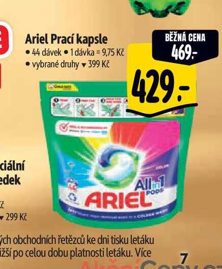  Ariel Prací kapsle 44 dávek  