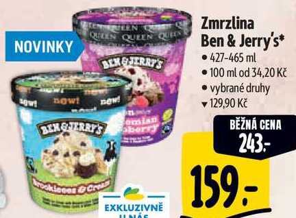 Zmrzlina Ben & Jerry's, 427-465 ml 