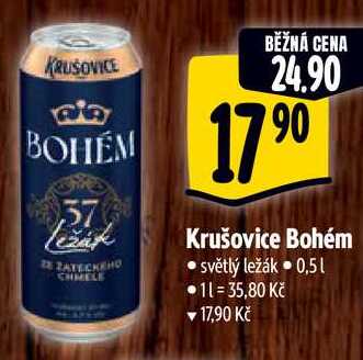 Krušovice Bohém, 0,5 l 