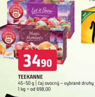 Teekanne 45-50 g čaj ovocný vybrané druhy