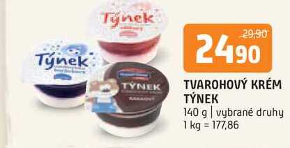 Tvarohový krém týnek 140 g vybrané druhy 