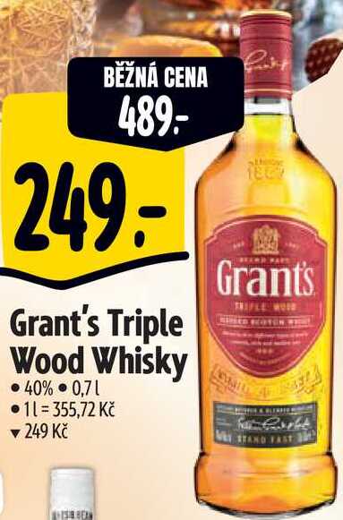 Grant's Triple Wood Whisky, 0,7 l