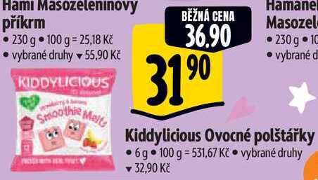 Kiddylicious Ovocné polštářky, 6 g