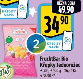 FruchtBar Bio Křupky Jednorožec, 30 g 