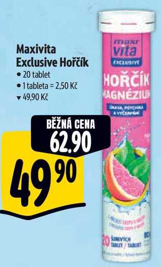 Maxivita Exclusive Hořčík, 20 tablet 