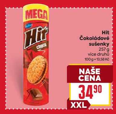 Hit Čokoládové sušenky 257 g 