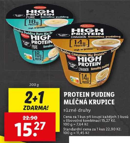 PROTEIN PUDING MLÉČNÁ KRUPICE, 200 g