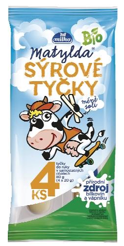 Milko Matylda BIO Sýrové tyčky pařené, 80 g