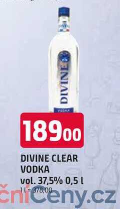 DIVINE CLEAR VODKA vol. 37,5% 0,5l