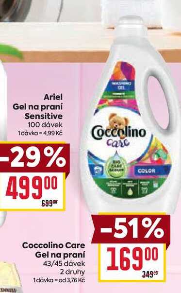 Coccolino Care Gel na praní 43/45 dávek 