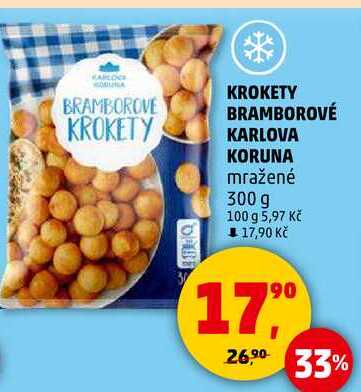 KROKETY bramborové KARLOVA KORUNA mražené, 300 g