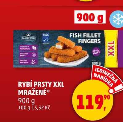 RYBÍ PRSTY XXL MRAŽENÉ, 900 g 