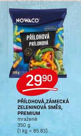 PŘÍLOHOVÁ, ZÁMECKÁ ZELENINOVÁ SMĚS, PREMIUM mražené 350 g 