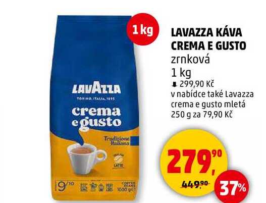 LAVAZZA KÁVA CREMA E GUSTO zrnková, 1 kg