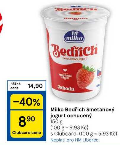 Milko Bedřich Smetanový jogurt ochucený, 150 g