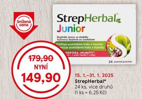 Strep Herbal, 24 ks, více druhů